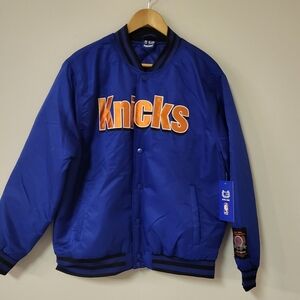 NBA Ultra Game Blue Knicks Bomber Jacket New With Tags